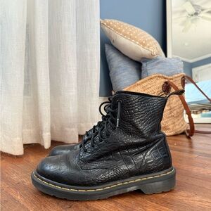 Dr Martens Pascal Croc Boot Black Size 9